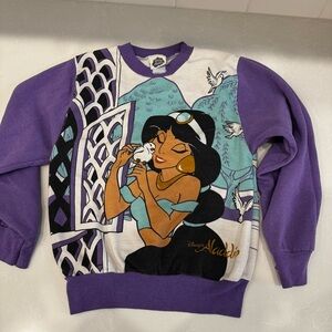 Vintage Kids Disney Aladdin Purple Sweater